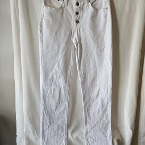 J. Crew White Essential Straight Jean